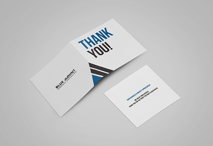 Blue Mount Thank You Cards