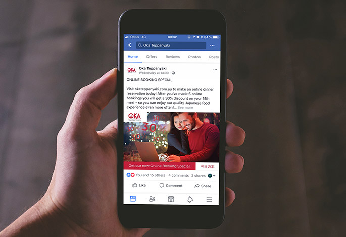 OKA Teppanyaki Facebook Social Media Marketing
